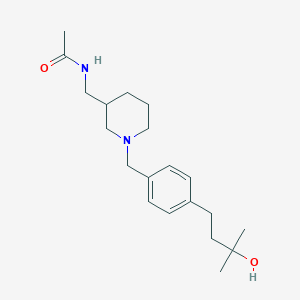 molecular formula C20H32N2O2 B5502758 N-({1-[4-(3-hydroxy-3-methylbutyl)benzyl]-3-piperidinyl}methyl)acetamide 