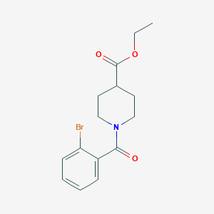molecular formula C15H18BrNO3 B5502762 ethyl 1-(2-bromobenzoyl)-4-piperidinecarboxylate 