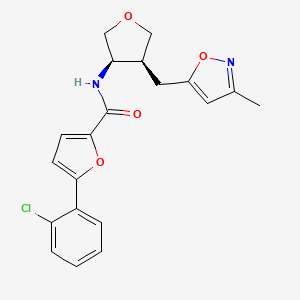 5-(2-chlorophenyl)-N-{(3R*,4S*)-4-[(3-methyl-5-isoxazolyl)methyl]tetrahydro-3-furanyl}-2-furamide