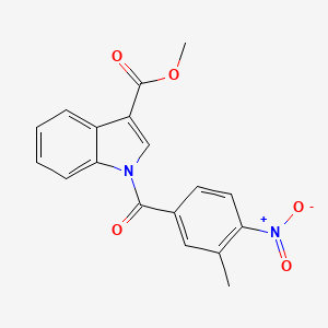 molecular formula C18H14N2O5 B5502786 methyl 1-(3-methyl-4-nitrobenzoyl)-1H-indole-3-carboxylate 