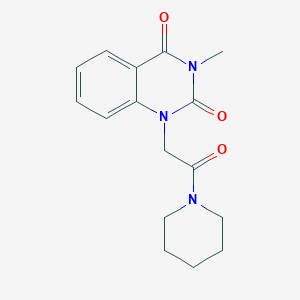molecular formula C16H19N3O3 B5502821 3-methyl-1-[2-oxo-2-(1-piperidinyl)ethyl]-2,4(1H,3H)-quinazolinedione 
