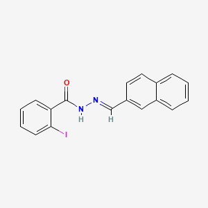 molecular formula C18H13IN2O B5502824 2-iodo-N'-(2-naphthylmethylene)benzohydrazide 