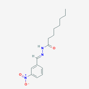 molecular formula C15H21N3O3 B5502835 N'-(3-硝基亚苄基)辛酸腙 