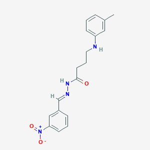 molecular formula C18H20N4O3 B5502858 4-[(3-甲基苯基)氨基]-N'-(3-硝基亚苄基)丁酸腙 