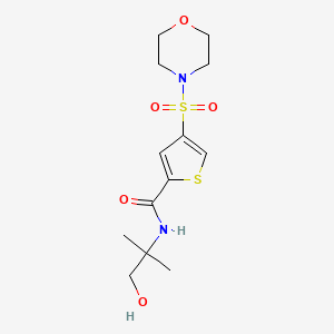 molecular formula C13H20N2O5S2 B5502862 N-(2-羟基-1,1-二甲基乙基)-4-(4-吗啉磺酰基)-2-噻吩甲酰胺 