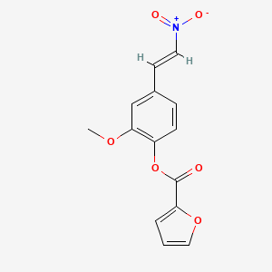 molecular formula C14H11NO6 B5502869 2-methoxy-4-(2-nitrovinyl)phenyl 2-furoate 