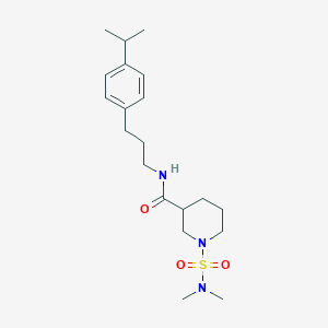 molecular formula C20H33N3O3S B5502891 1-[(dimethylamino)sulfonyl]-N-[3-(4-isopropylphenyl)propyl]-3-piperidinecarboxamide 