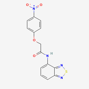 molecular formula C14H10N4O4S B5502928 N-2,1,3-benzothiadiazol-4-yl-2-(4-nitrophenoxy)acetamide 