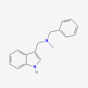 molecular formula C17H18N2 B5502944 N-benzyl-1-(1H-indol-3-yl)-N-methylmethanamine 