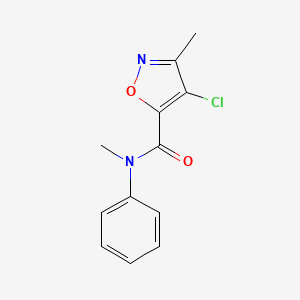 molecular formula C12H11ClN2O2 B5502967 4-chloro-N,3-dimethyl-N-phenyl-5-isoxazolecarboxamide 
