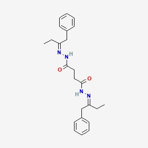 molecular formula C24H30N4O2 B5502986 N'~1~,N'~4~-bis(1-benzylpropylidene)succinohydrazide 