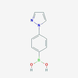 molecular formula C9H9BN2O2 B055030 (4-(1H-吡唑-1-基)苯基)硼酸 CAS No. 891270-35-2