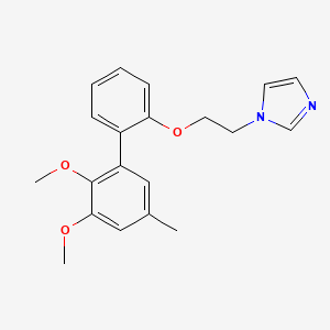 molecular formula C20H22N2O3 B5503007 1-{2-[(2',3'-dimethoxy-5'-methylbiphenyl-2-yl)oxy]ethyl}-1H-imidazole 