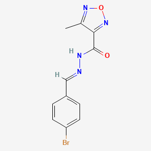 molecular formula C11H9BrN4O2 B5503035 N'-(4-溴苄叉)-4-甲基-1,2,5-恶二唑-3-碳酰肼 