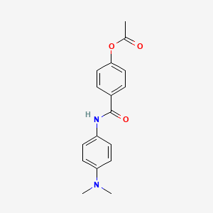 molecular formula C17H18N2O3 B5503037 4-({[4-(dimethylamino)phenyl]amino}carbonyl)phenyl acetate 