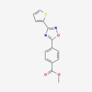 molecular formula C14H10N2O3S B5503066 4-[3-(2-噻吩基)-1,2,4-恶二唑-5-基]苯甲酸甲酯 