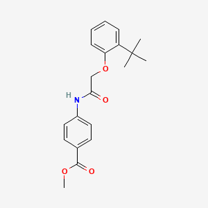 molecular formula C20H23NO4 B5503073 4-[(2-叔丁基苯氧基)乙酰基氨基]苯甲酸甲酯 