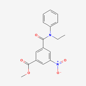 molecular formula C17H16N2O5 B5503074 methyl 3-{[ethyl(phenyl)amino]carbonyl}-5-nitrobenzoate 