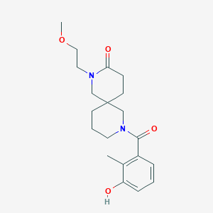 8-(3-hydroxy-2-methylbenzoyl)-2-(2-methoxyethyl)-2,8-diazaspiro[5.5]undecan-3-one