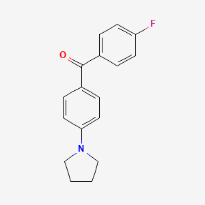molecular formula C17H16FNO B5503087 (4-fluorophenyl)[4-(1-pyrrolidinyl)phenyl]methanone 