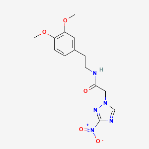 molecular formula C14H17N5O5 B5503133 N-[2-(3,4-二甲氧基苯基)乙基]-2-(3-硝基-1H-1,2,4-三唑-1-基)乙酰胺 