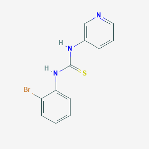 molecular formula C12H10BrN3S B5503137 N-(2-溴苯基)-N'-3-吡啶基硫脲 