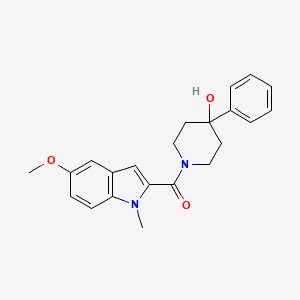 molecular formula C22H24N2O3 B5503148 1-[(5-methoxy-1-methyl-1H-indol-2-yl)carbonyl]-4-phenyl-4-piperidinol 
