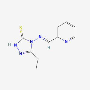 5-ethyl-4-[(2-pyridinylmethylene)amino]-4H-1,2,4-triazole-3-thiol