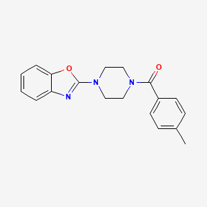 molecular formula C19H19N3O2 B5503175 2-[4-(4-甲基苯甲酰)哌嗪-1-基]-1,3-苯并恶唑 