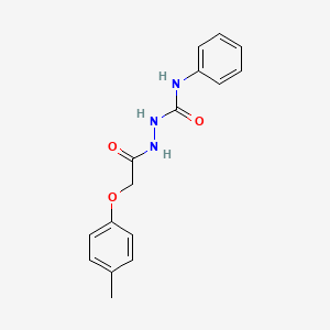 molecular formula C16H17N3O3 B5503194 2-[(4-methylphenoxy)acetyl]-N-phenylhydrazinecarboxamide 