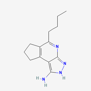 5-butyl-3,6,7,8-tetrahydrocyclopenta[d]pyrazolo[3,4-b]pyridin-1-amine