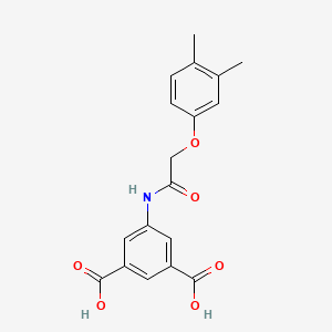 molecular formula C18H17NO6 B5503285 5-{[(3,4-dimethylphenoxy)acetyl]amino}isophthalic acid 