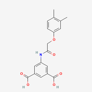 molecular formula C18H17NO6 B5503285 5-[(3,4-二甲基苯氧基)乙酰]氨基间苯二甲酸 