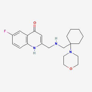 molecular formula C21H28FN3O2 B5503287 6-氟-2-({[(1-吗啉-4-基环己基)甲基]氨基}甲基)喹啉-4-醇 