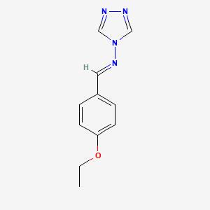 molecular formula C11H12N4O B5503293 N-(4-ethoxybenzylidene)-4H-1,2,4-triazol-4-amine 