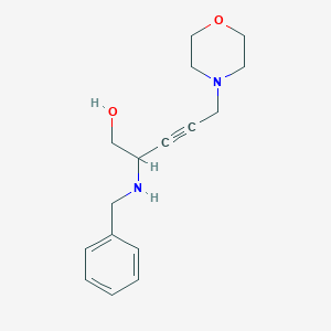 molecular formula C16H22N2O2 B5503314 2-(benzylamino)-5-(4-morpholinyl)-3-pentyn-1-ol 