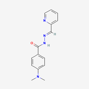 molecular formula C15H16N4O B5503322 4-(dimethylamino)-N'-(2-pyridinylmethylene)benzohydrazide 