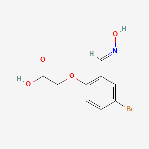 molecular formula C9H8BrNO4 B5503338 {4-bromo-2-[(hydroxyimino)methyl]phenoxy}acetic acid 