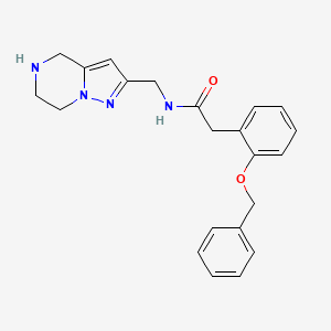 2-[2-(benzyloxy)phenyl]-N-(4,5,6,7-tetrahydropyrazolo[1,5-a]pyrazin-2-ylmethyl)acetamide hydrochloride