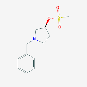 molecular formula C12H17NO3S B055034 (S)-1-Benzyl-3-mesyloxypyrrolidine CAS No. 118354-71-5