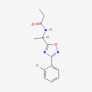 N-{1-[3-(2-chlorophenyl)-1,2,4-oxadiazol-5-yl]ethyl}propanamide