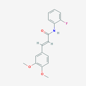 molecular formula C17H16FNO3 B5503451 3-(3,4-dimethoxyphenyl)-N-(2-fluorophenyl)acrylamide 