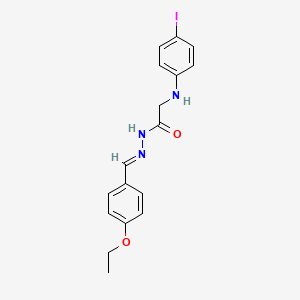 molecular formula C17H18IN3O2 B5503459 N'-(4-乙氧基亚苄基)-2-[(4-碘苯基)氨基]乙酰肼 