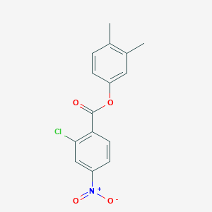 molecular formula C15H12ClNO4 B5503460 3,4-二甲苯基 2-氯-4-硝基苯甲酸酯 CAS No. 304673-06-1