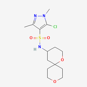 5-chloro-N-1,9-dioxaspiro[5.5]undec-4-yl-1,3-dimethyl-1H-pyrazole-4-sulfonamide