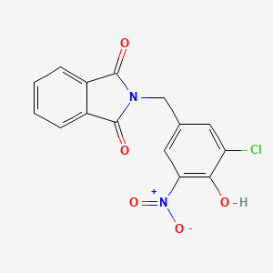 molecular formula C15H9ClN2O5 B5503475 2-(3-氯-4-羟基-5-硝基苯甲基)-1H-异吲哚-1,3(2H)-二酮 