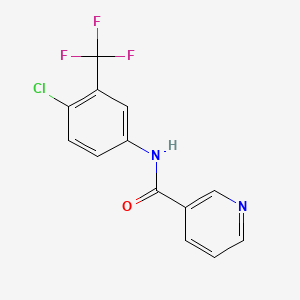 molecular formula C13H8ClF3N2O B5503531 N-[4-氯-3-(三氟甲基)苯基]烟酰胺 
