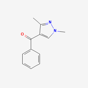 molecular formula C12H12N2O B5503554 (1,3-dimethyl-1H-pyrazol-4-yl)(phenyl)methanone 