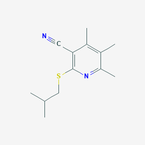 2-(isobutylthio)-4,5,6-trimethylnicotinonitrile
