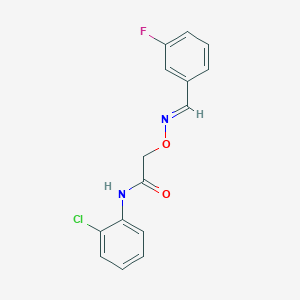 N-(2-chlorophenyl)-2-{[(3-fluorobenzylidene)amino]oxy}acetamide